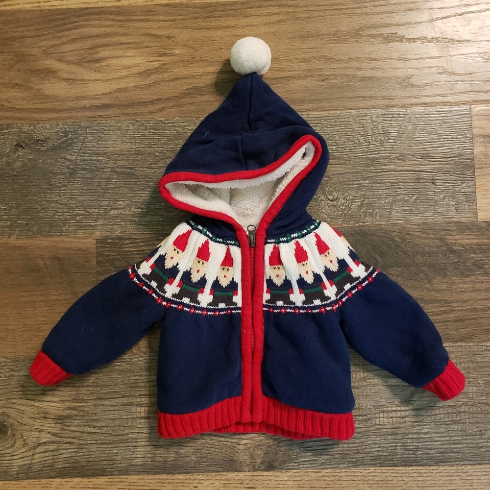Hanna Andersson Gnome Christmas Hoodie Sweater